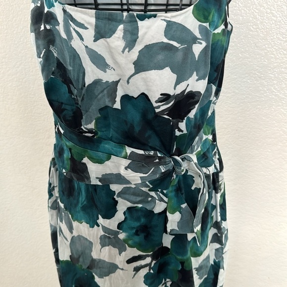 RALPH LAUREN FLORAL DRAGONFLY TURQUOISE DRESS Size 10 - Picture 2 of 4